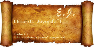 Ekhardt Juvenál névjegykártya